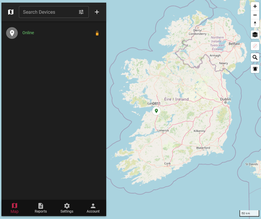 Fleet management platform map view